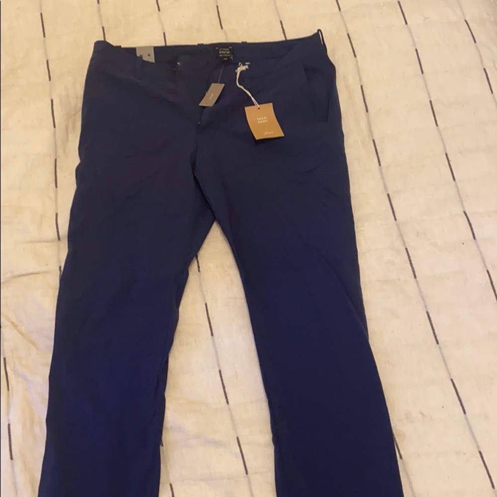 JCrew Men’s Slim 484 Stretch Tech Pant -NAVY 32/32